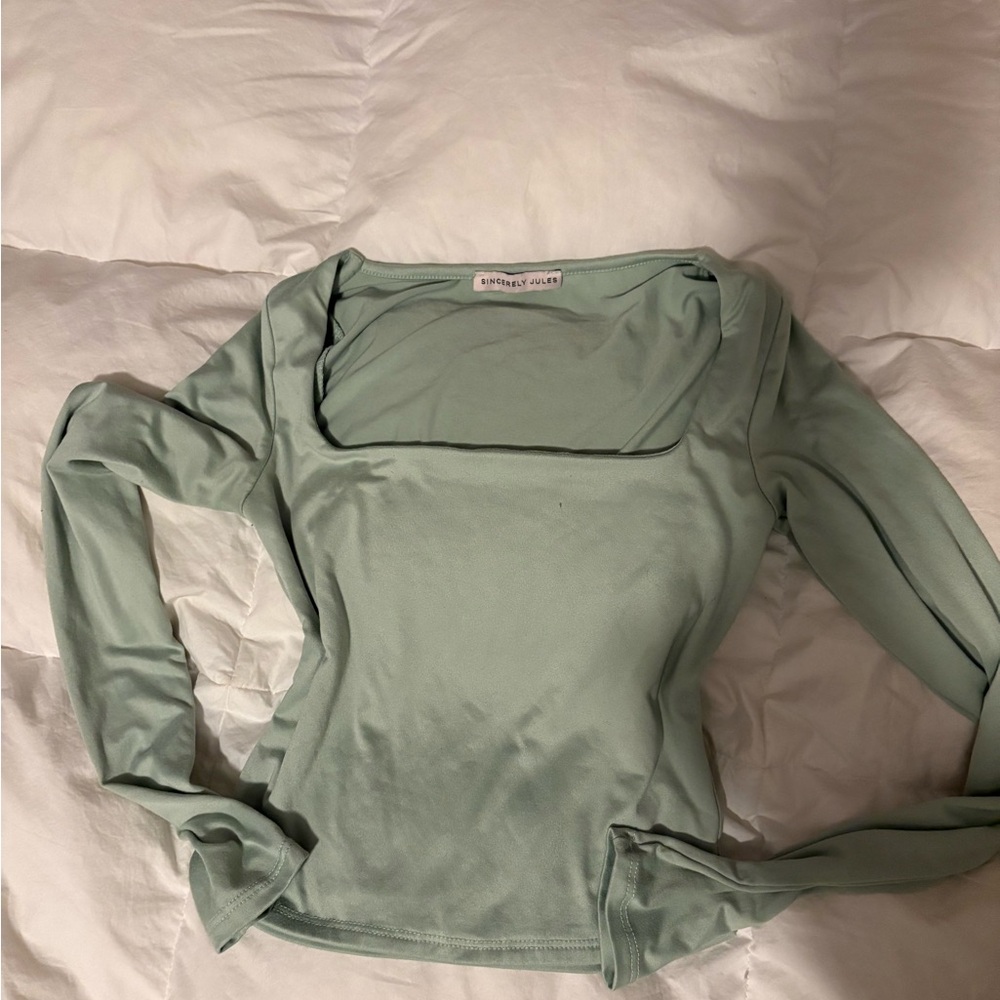 Urban Outfitters Sage Long Sleeve Top